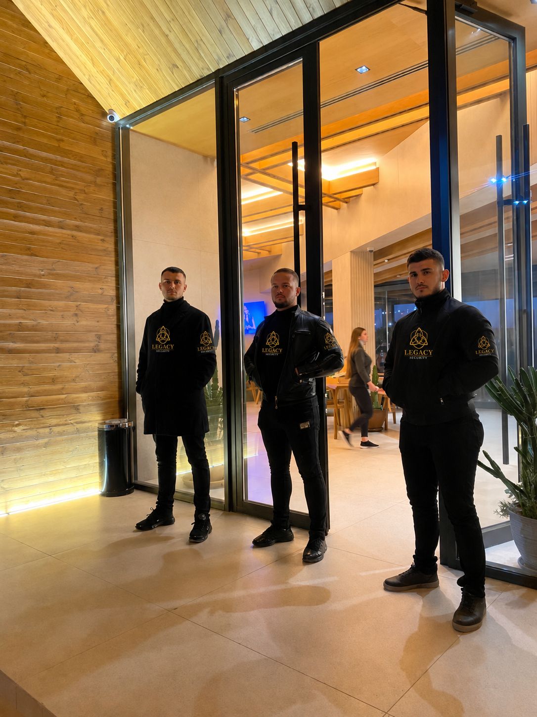 Legacy Security officers on a venue entrance detail
