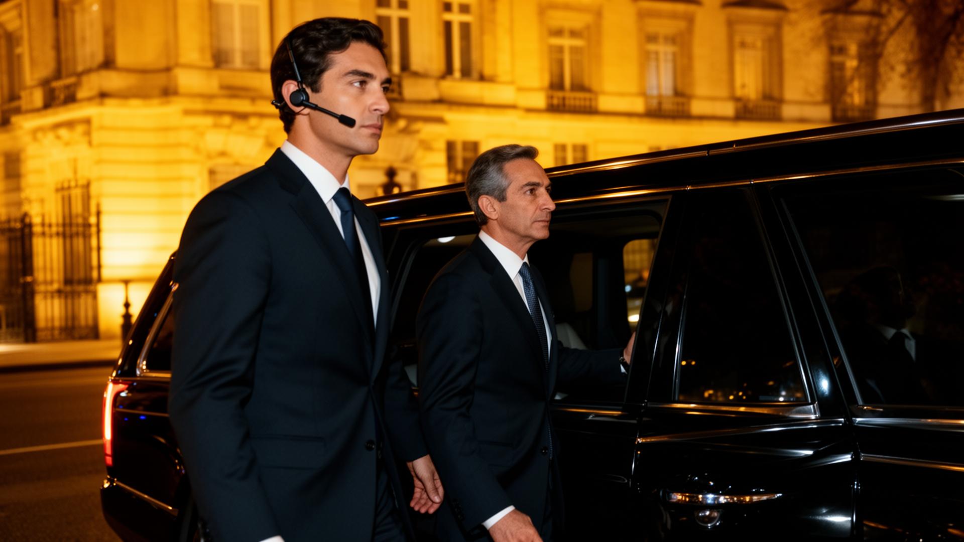 Close protection detail at embassy